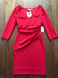 Red Bias Cut Bevin Dress