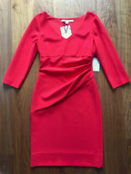 Red Bias Cut Bevin Dress