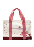 Hermes White Canvas Circus Nappy Tote Bag