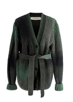 Golden Goose Green Alpaca and Wool Blend Belted Cardigan