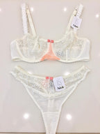 Aubade Swan Lace Underwired Bra & Tanga Set
