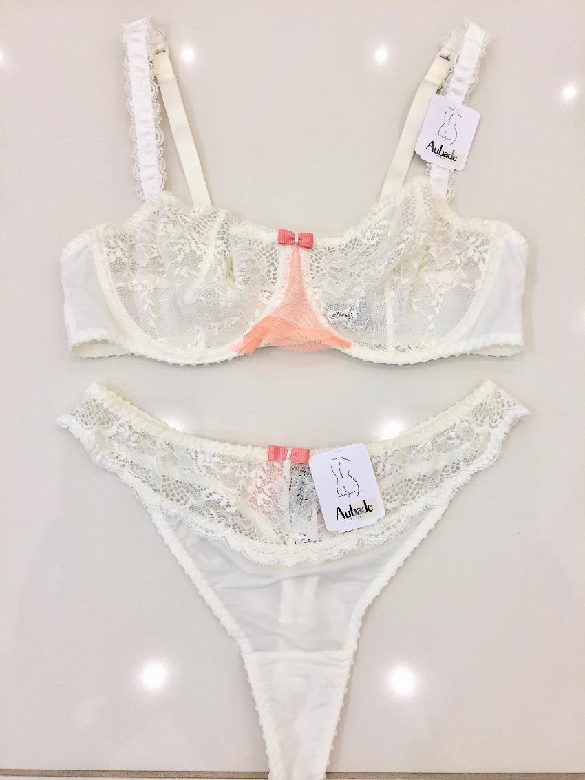 Aubade Swan Lace Underwired Bra & Tanga Set