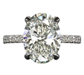 Verde 5ct IGI Certified Oval Cut Lab-grown Diamond VS2 Ring