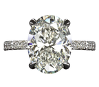 Verde 5ct IGI Certified Oval Cut Lab-grown Diamond VS2 Ring
