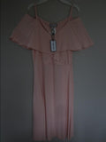 Paul & Joe Severiny Cold-Shoulder Pink Crepe de Chine Dress