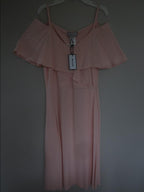 Paul & Joe Severiny Cold-Shoulder Pink Crepe de Chine Dress