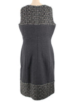 Chanel Grey Tweed Sleeveless Shift Dress