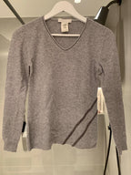 Grey Embellished Cashmere Blend Jumper