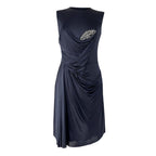 Marios Schwaab Navy Crystal Embellished Mini Dress