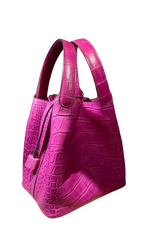 Rose Scheherazade Matte Alligator Mississippiensis Picotin 18