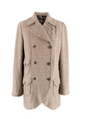 Dolce & Gabbana Beige Tweed Double Breasted Jacket