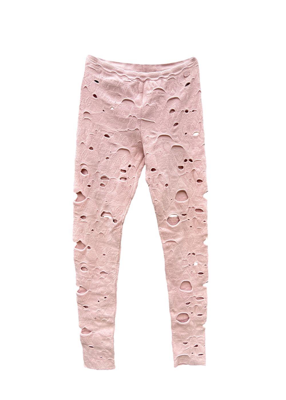 Chanel 2014 Baby Pink Wool Blend Leggings
