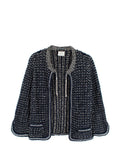 Chanel Navy Cotton Blend Knitted Cardigan