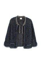 Chanel Navy Cotton Blend Knitted Cardigan