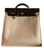 Hermes Beige Canvas Herbag