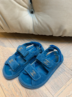 Chanel Blue  Denim Dad Sandals