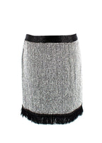 Tom Ford Silver Silk Beaded Mini Skirt