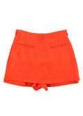 Orange Wool  Asymmetric Skort