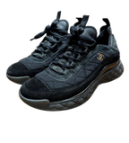 Chanel Black Fabric Trainers