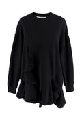 Givenchy Black Ruffled Crewneck Sweatshirt