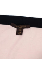 Louis Vuitton Beige Striped Tie-neck Dress