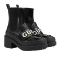 Gucci Black Logo Platform Leather Boots