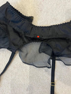 Agent Provocateur Black Silk Suspender Belt