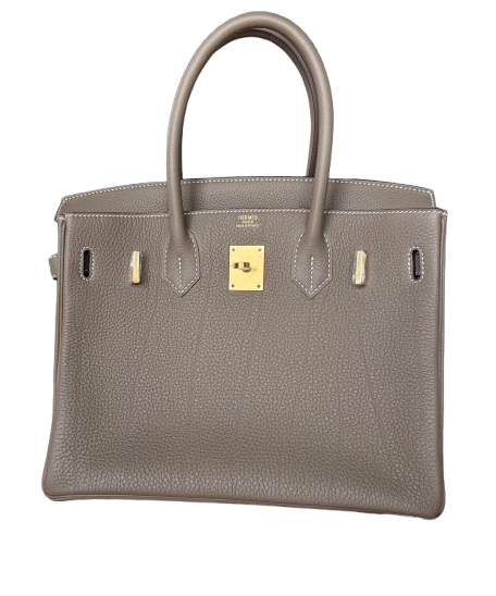 Hermes Etoupe Togo Birkin 30 With Receipt