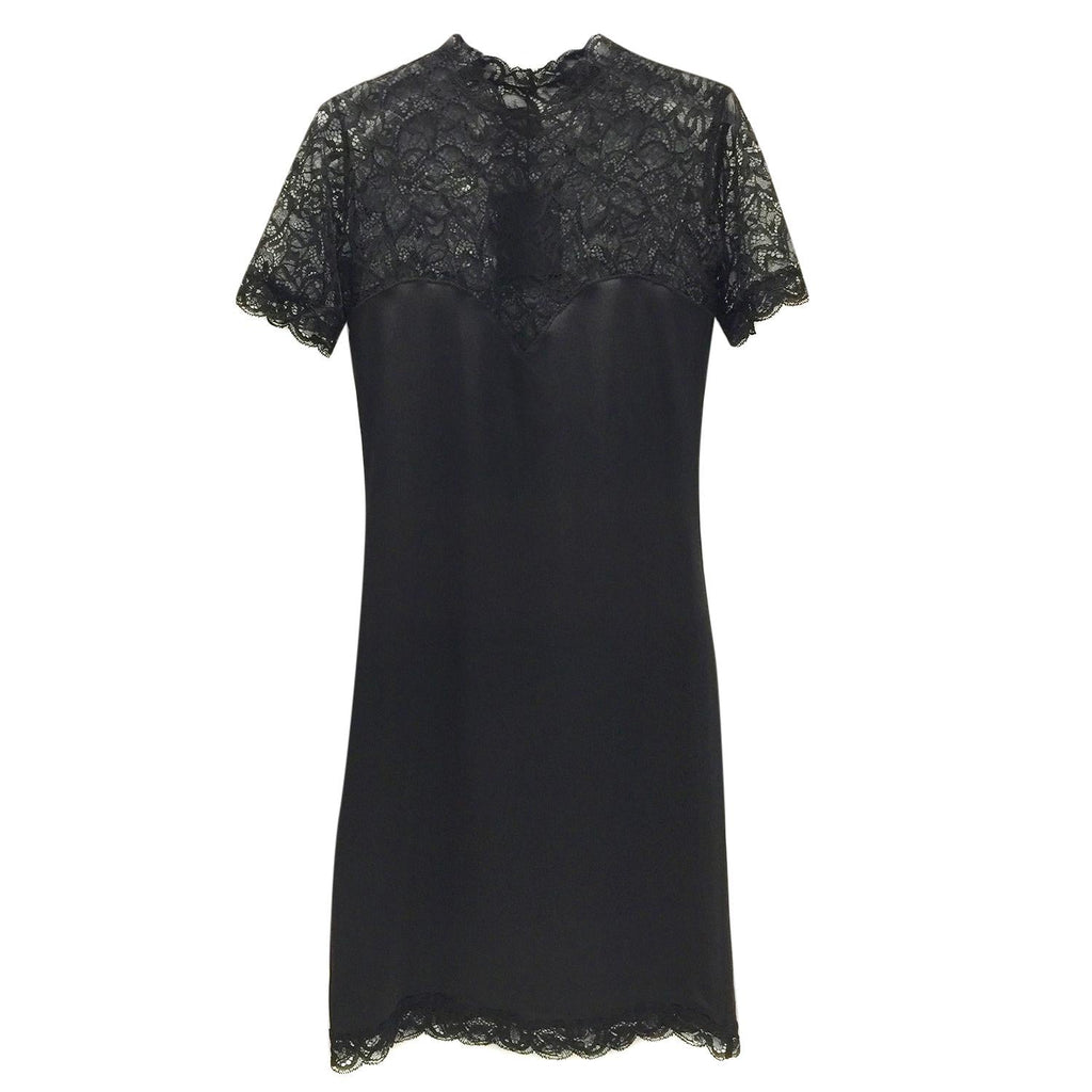 Cadolle Paris Couture Leavers Lace & Stretch Satin Dress