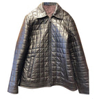 Mulberry Chocolate Brown quilted leather jacket