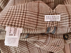 Bruenllo Cucinelli Brown Check High Waisted Trousers
