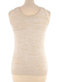 Dolce & Gabbana Golden Beige Cotton-blend Top