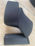 Sasha satin platform pumps