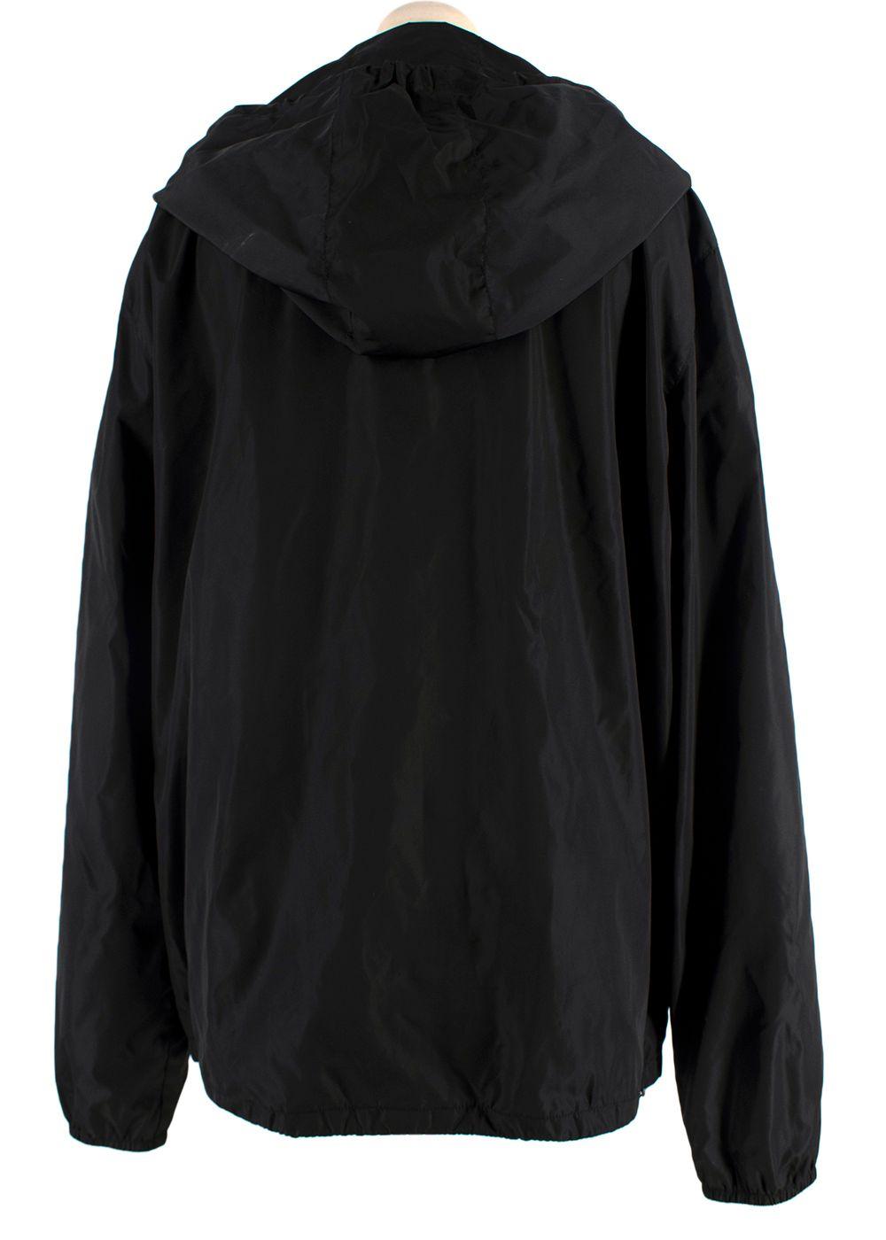 Valentino Black Hooded VLTN Rain Jacket