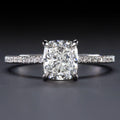 Verde 2ct IGI Lab-grown Cushion Cut Diamond Ring