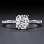 Verde 2ct IGI Lab-grown Cushion Cut Diamond Ring