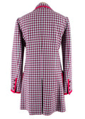 Carolina Herrera Two-Button Cotton Jacket in Pink Check