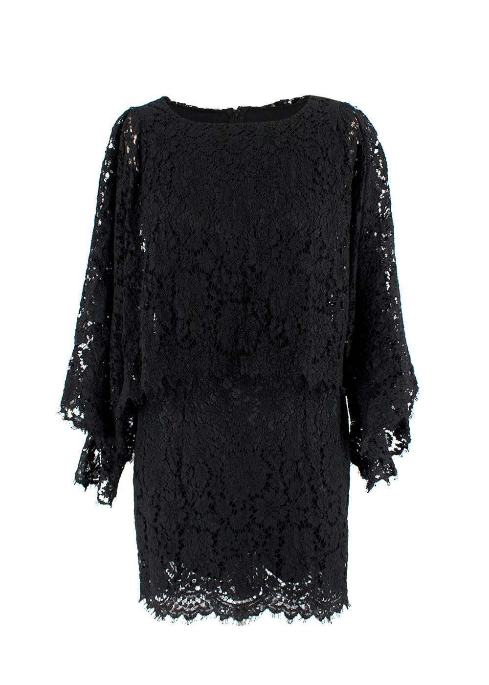 Dolce & Gabbana Black Lace Mini Dress