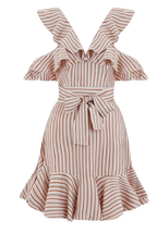 Zimmermann Orange Striped Silk Blend Mini Dress