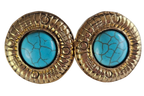 Chanel Vintage Cabochon Clip Earrings