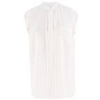 Vince fringe-trimmed silk-crepe shirt