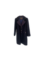 Navy Wool Tailored Coat