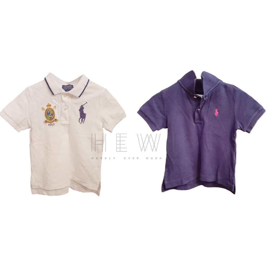 Ralph Lauren Boy's purple & white polo tops
