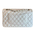Iridescent Beige Medium  Quilted Caviar Grained Calfskin Double Flap Bag