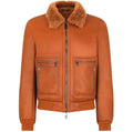 Dolce & Gabbana Tan Leather Trucker Jacket