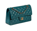 Chanel Teal Green Medium Quilted Flap Bag