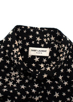 Saint Laurent Black and White Star Blouse