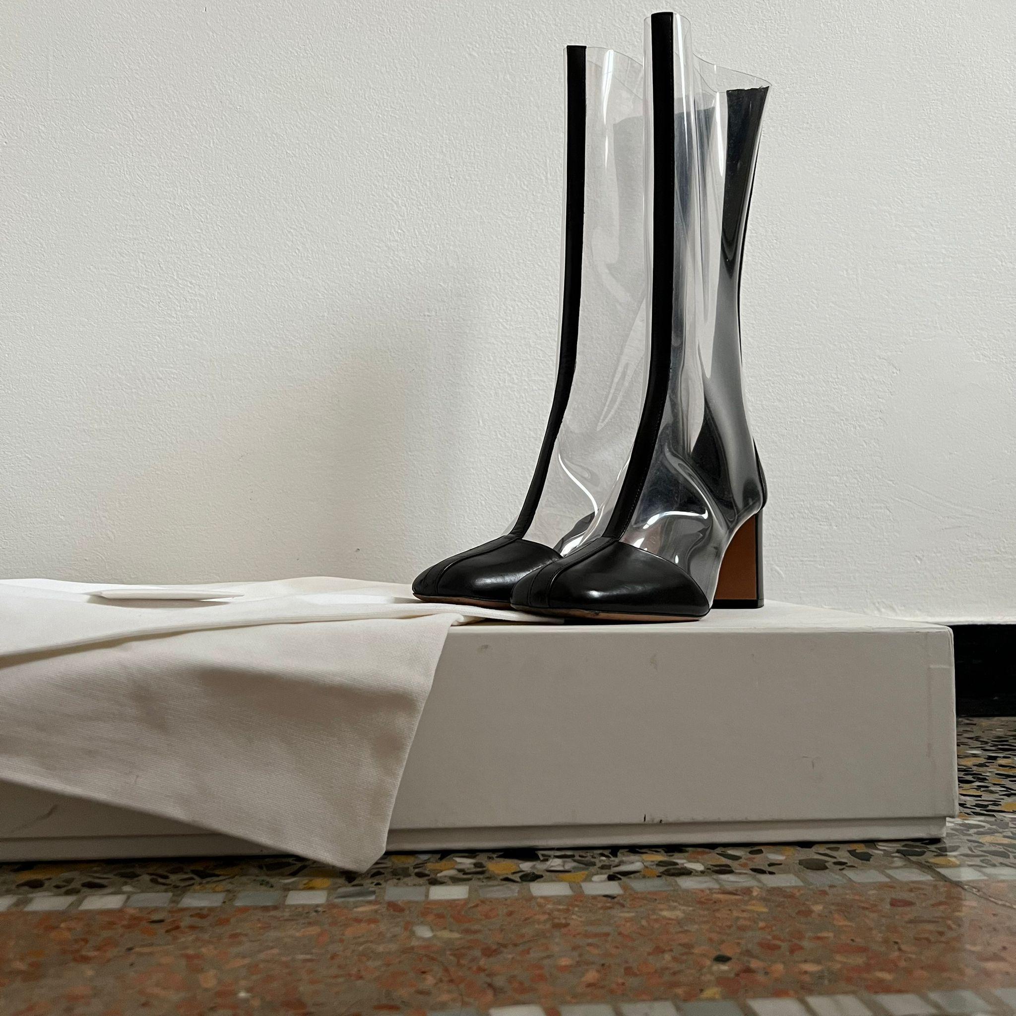 Phoebe Philo Leather trimmed PVC Boots