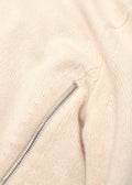 Proenza Schouler Cream Round Neck Jumper with Zipper Detail