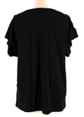 Saint Laurent Black Lace Embroidered T-Shirt